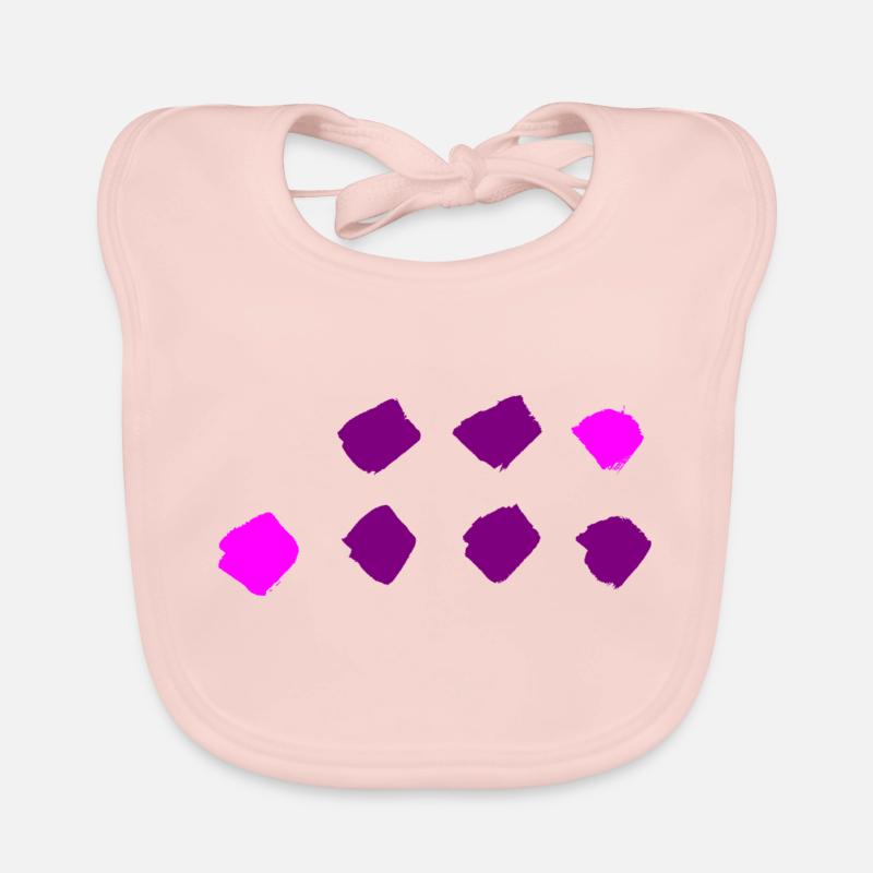 Plaid dots pattern - stripes Organic Baby Bibs