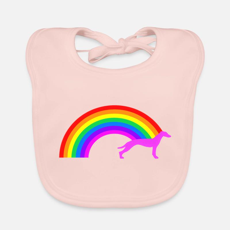 Greyhound Rainbow Organic Baby Bibs