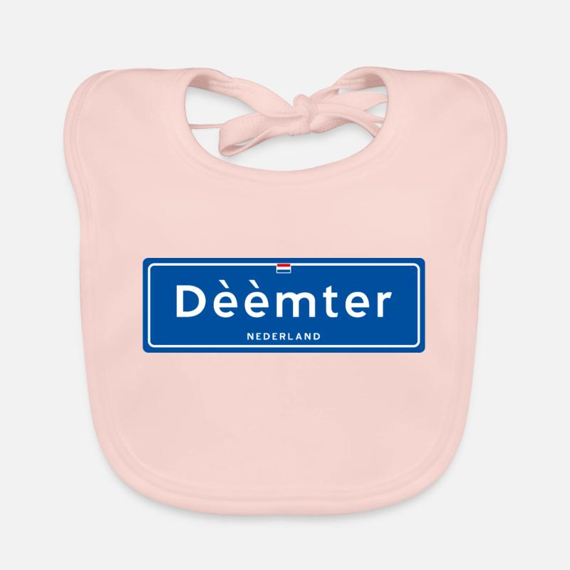 Panneau de nom de lieu Dèèèmter (Deventer) Bavoir bio Bébé