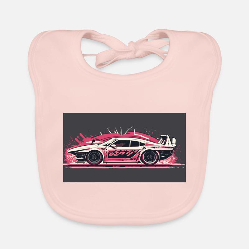 Voiture de course Splash Bavoir bio Bébé