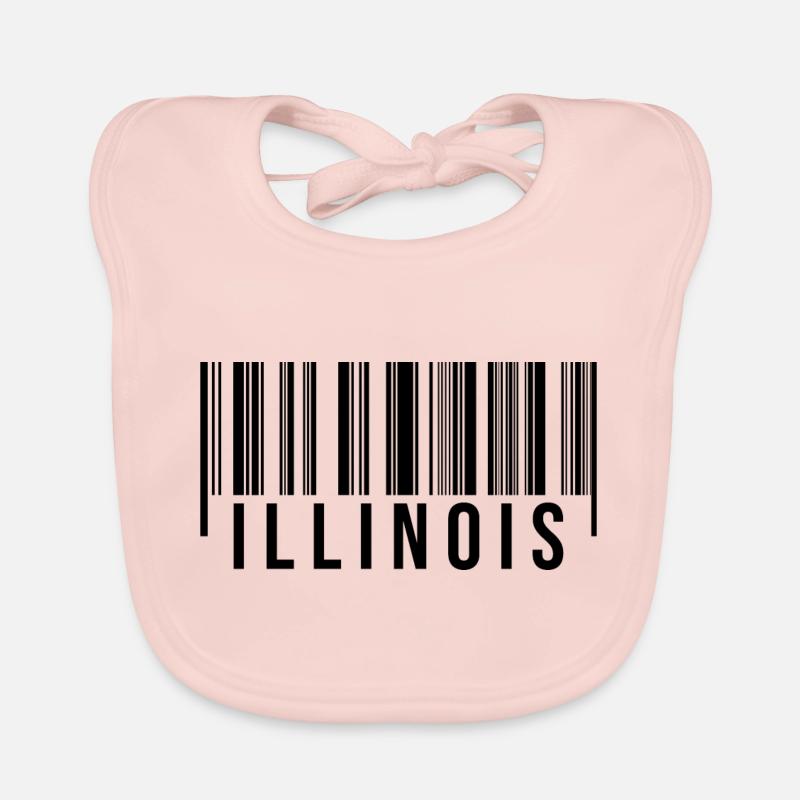 Code à barres de l’Illinois Bavoir bio Bébé