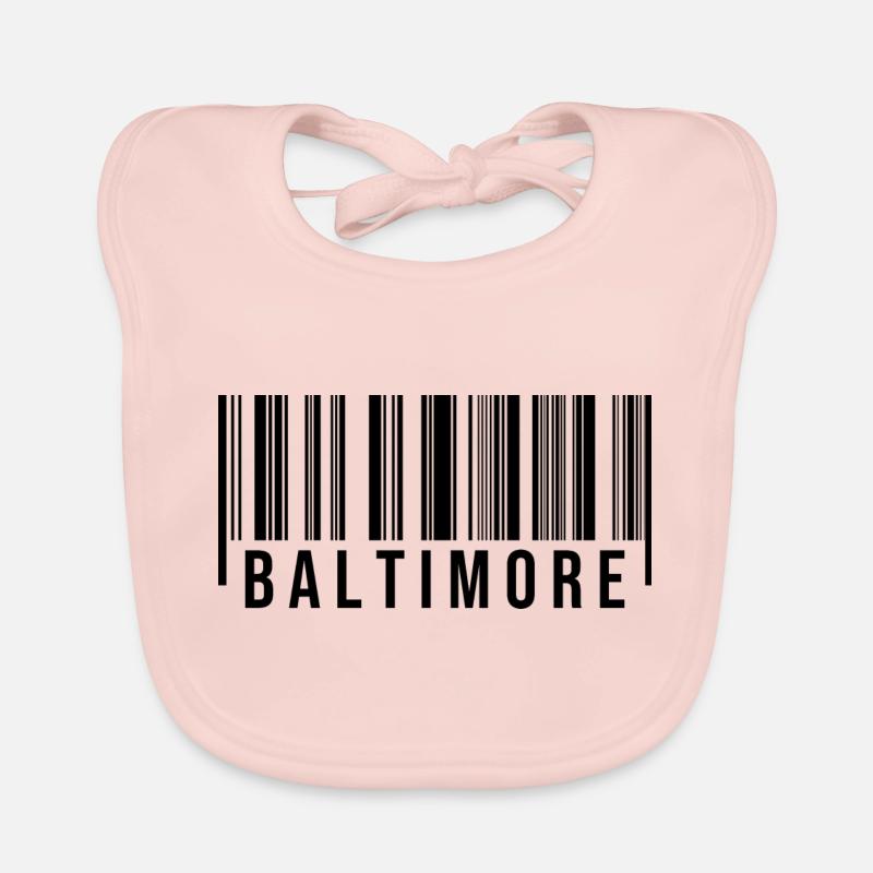 Baltimore Barcode Organic Baby Bibs