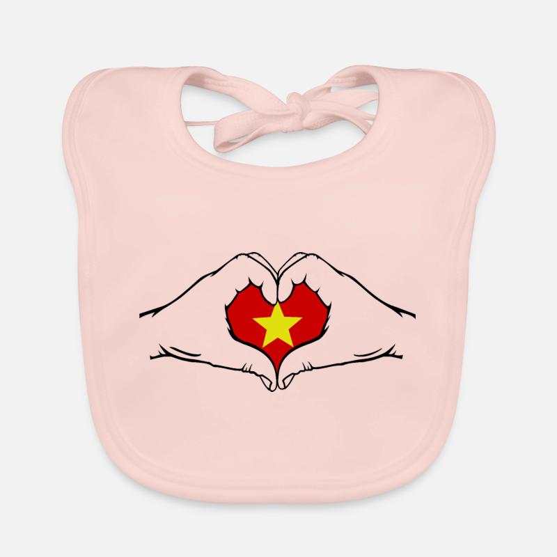 Vietnam Forme de coeur Bavoir bio Bébé
