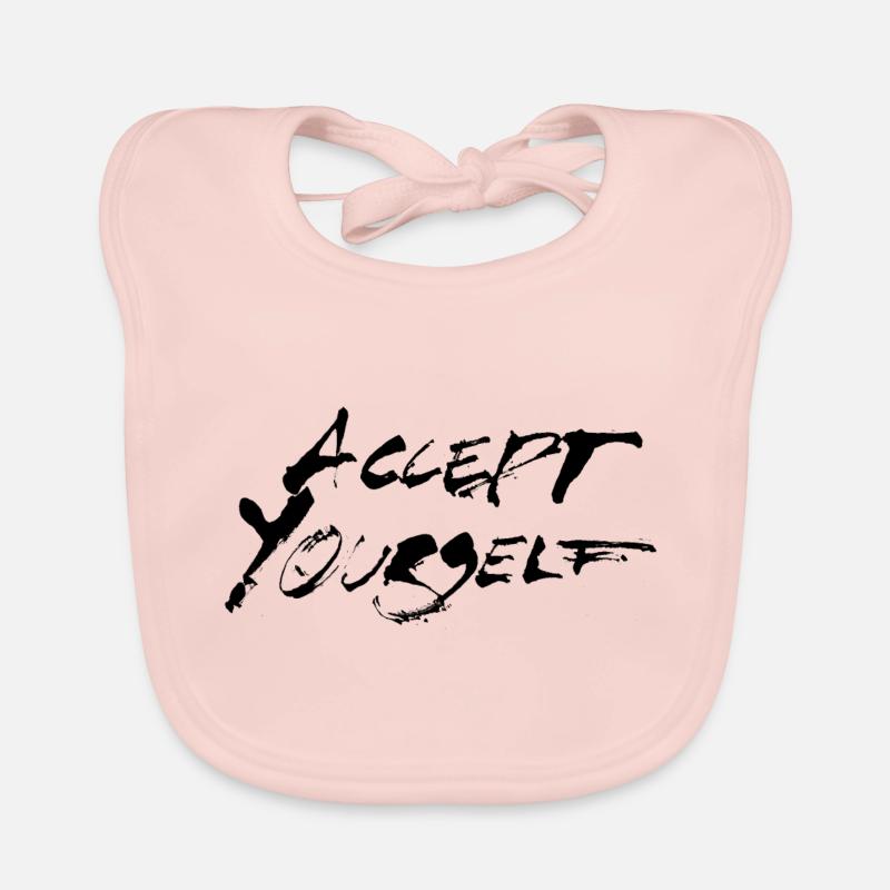 Accept yourself black Organic Baby Bibs