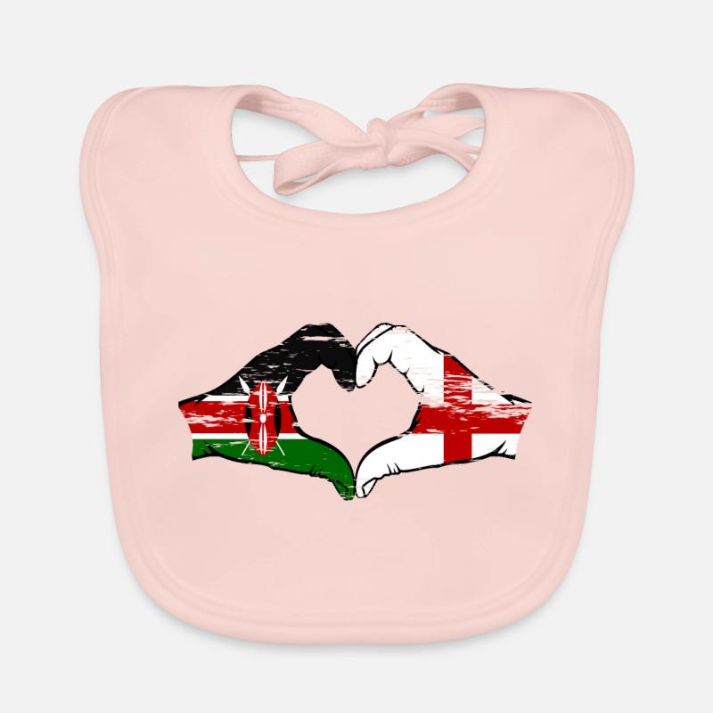 Kenya Angleterre mains forme de coeur utilisé Bavoir bio Bébé