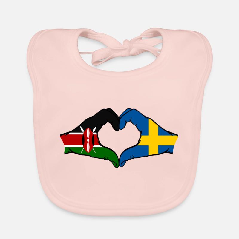 Kenya Suède mains forme de coeur Bavoir bio Bébé