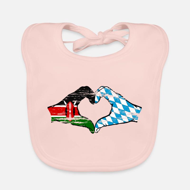Kenya Bavière mains forme de coeur utilisé Bavoir bio Bébé
