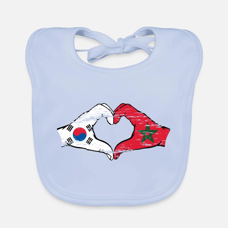 Corée du Sud Maroc mains forme de coeur utilisé Bavoir bio Bébé