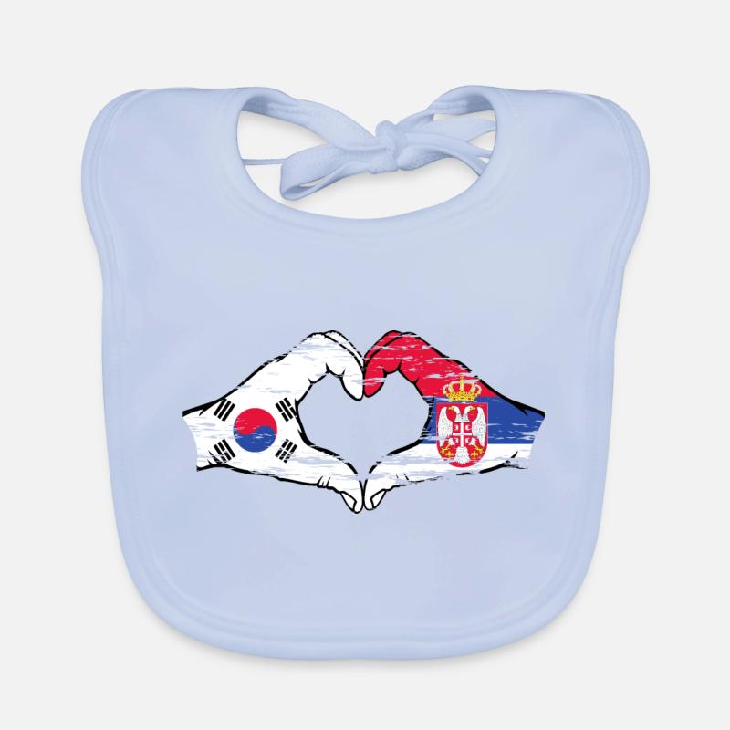 Corée du Sud Serbie Mains Forme de Coeur Utilisé Bavoir bio Bébé