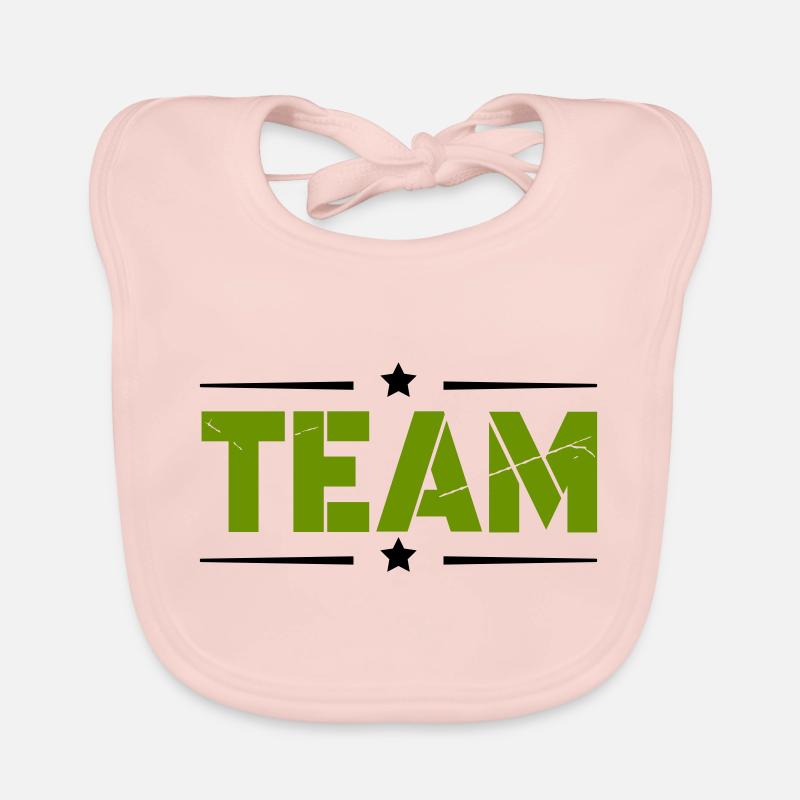 Équipe - Bavoir bio Bébé - rose