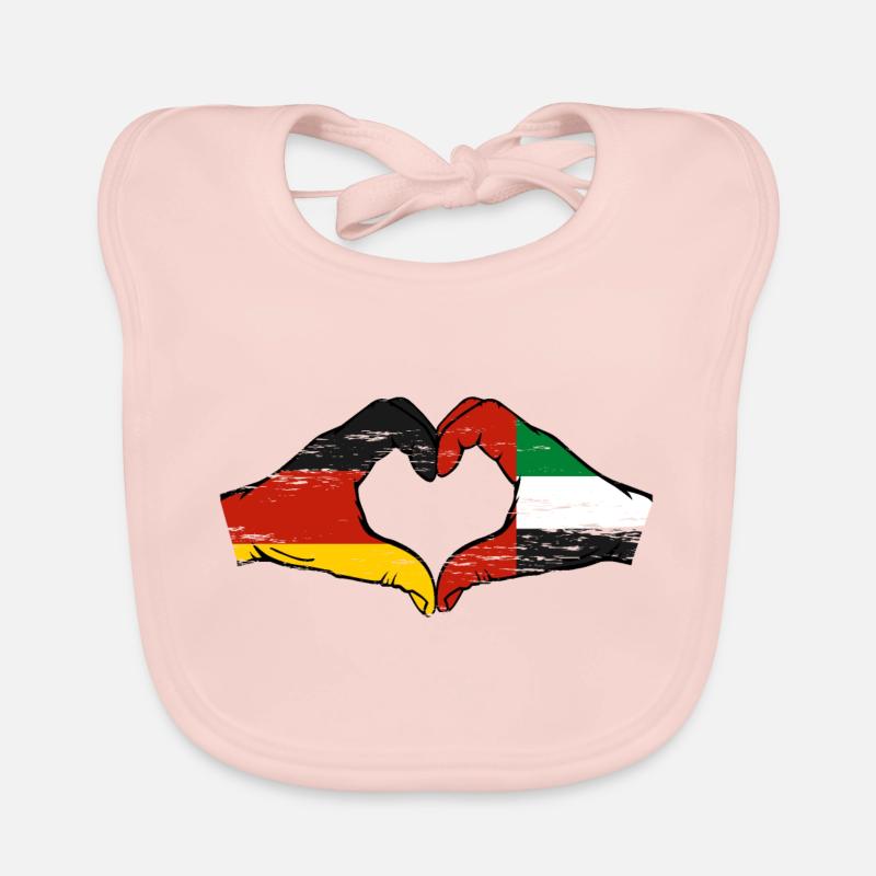 Germany United Arab Emirates Flag Organic Baby Bibs