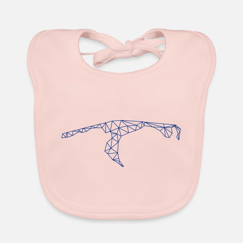 Sylt | Polygone | Bleu - Bavoir bio Bébé - rose