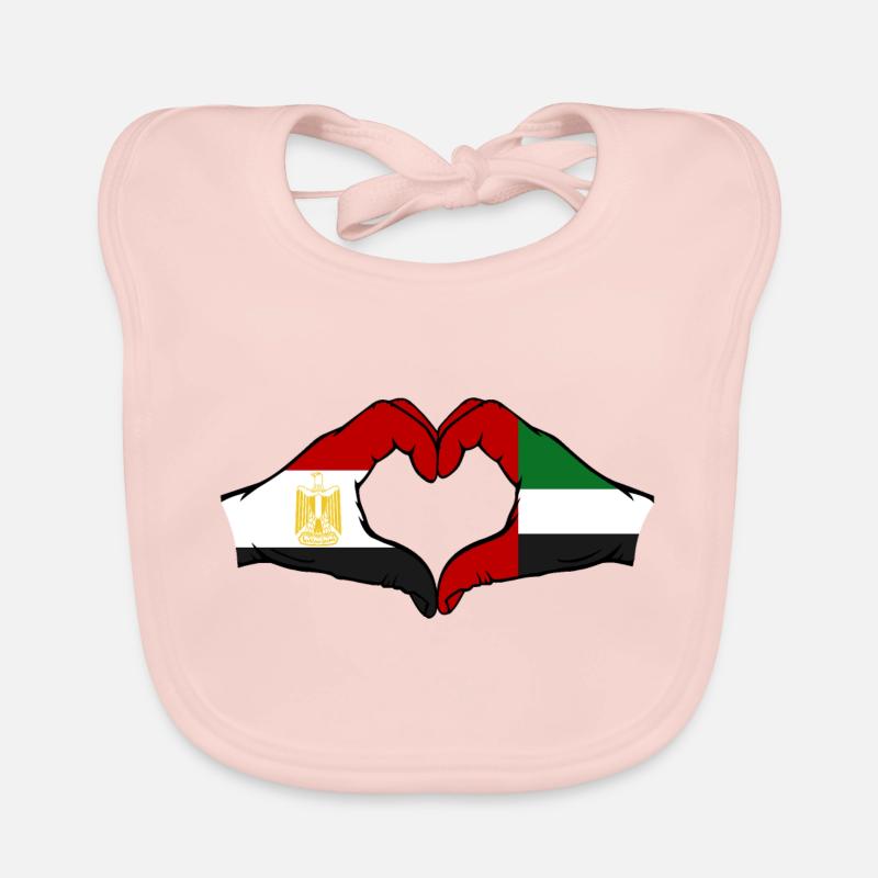 Égypte Émirats arabes unis Drapeau Bavoir bio Bébé