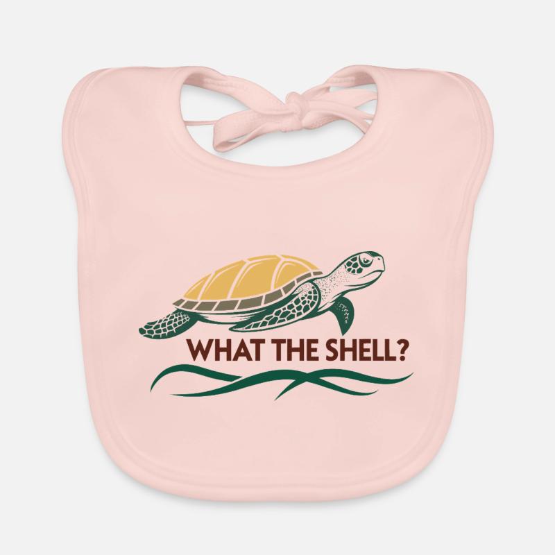 What the Shell? - Organic Baby Bibs - rose