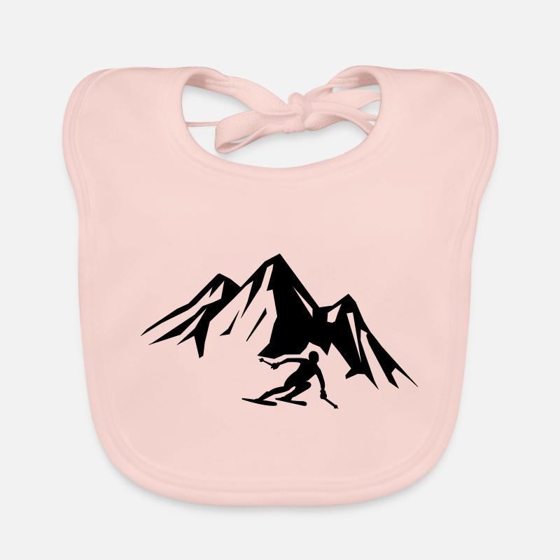 Ski Mountains Organic Baby Bibs