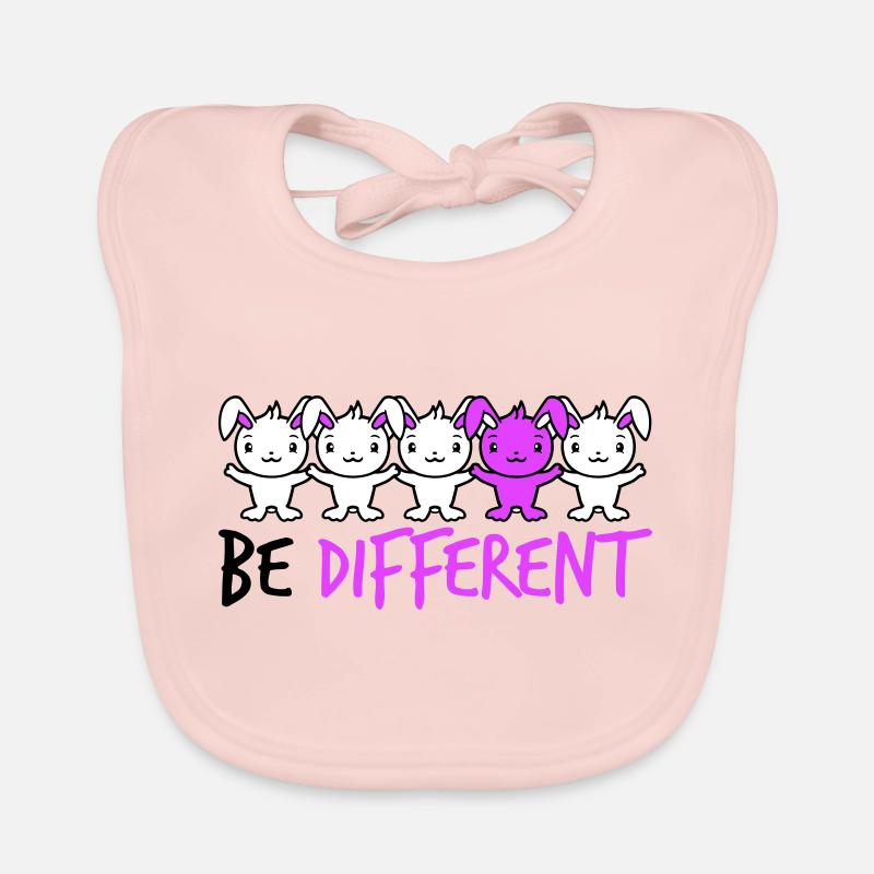 5 Bunny Friends Différence Soyez différent Bavoir bio Bébé
