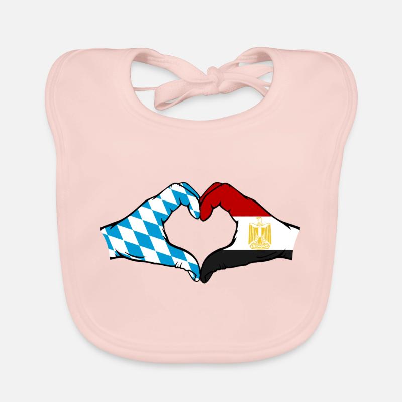 Bavière, Égypte, drapeau, aiguilles, forme de coeur Bavoir bio Bébé