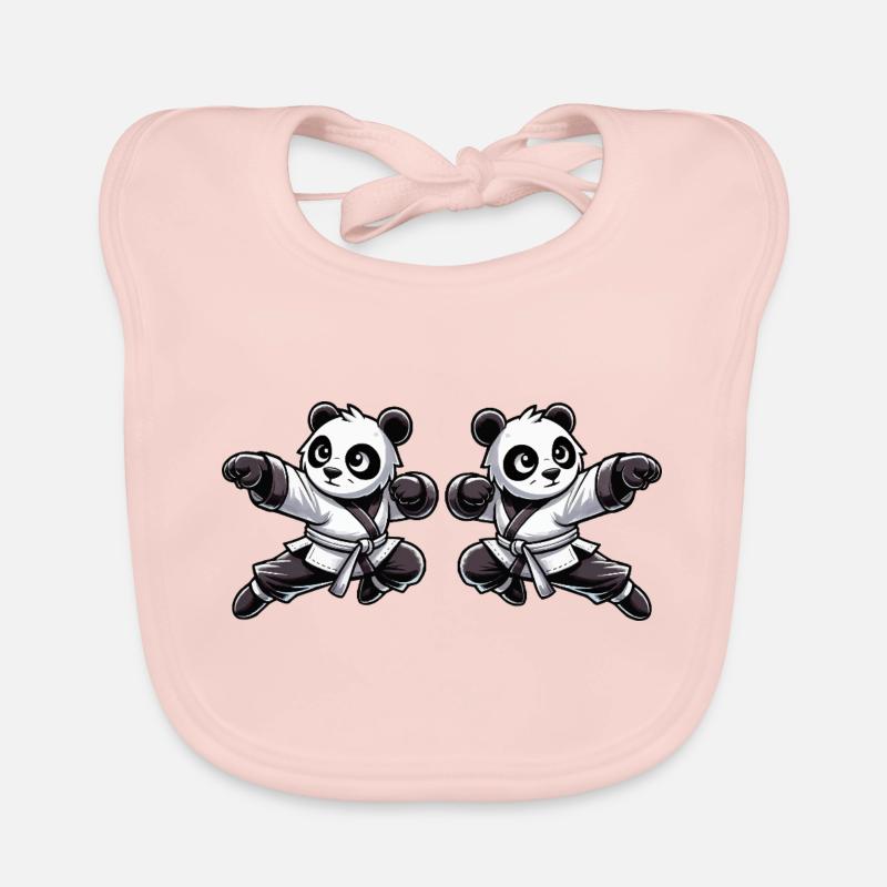 Panda Karate Comic 2 Organic Baby Bibs