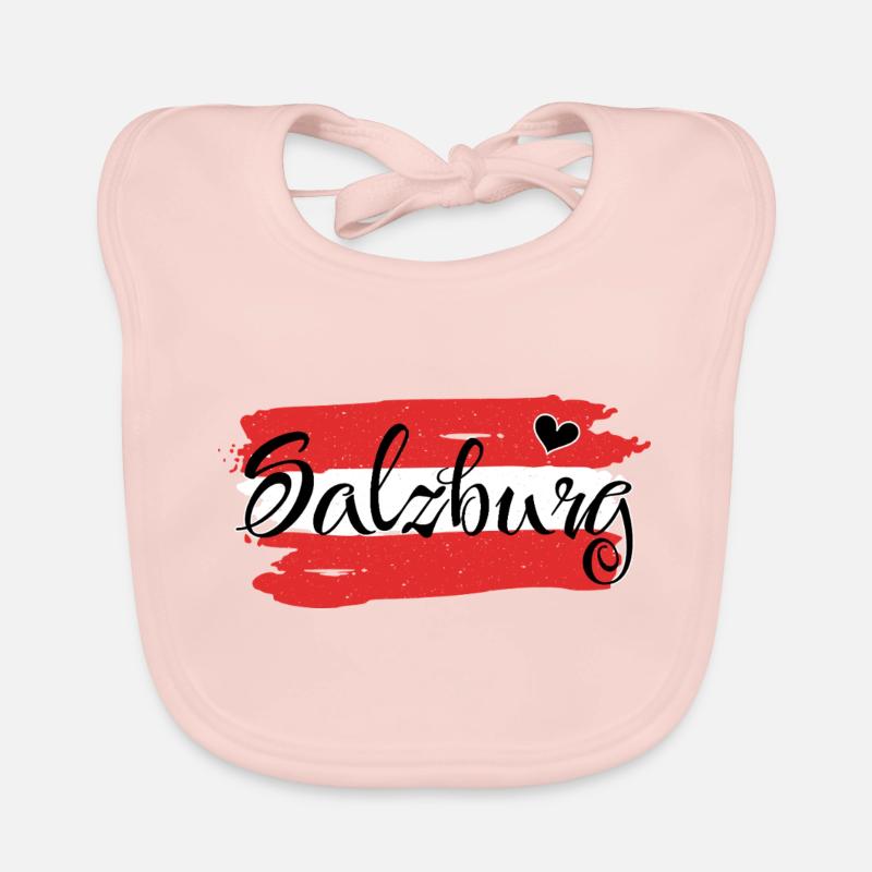 Drapeau Autriche Salzbourg Bavoir bio Bébé