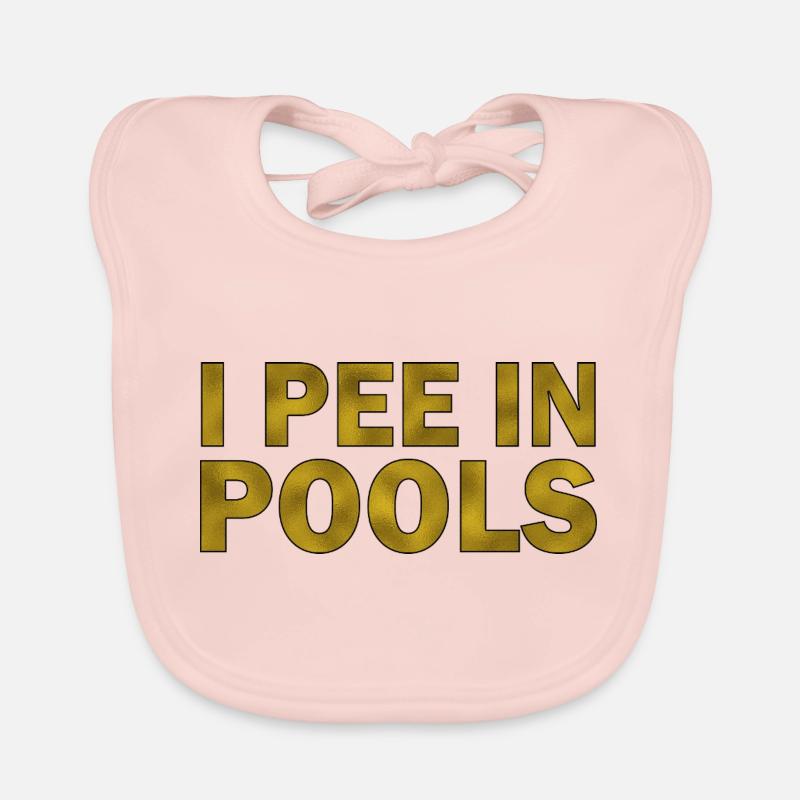 I pee in pools - Baby Bio-Lätzchen - Rose
