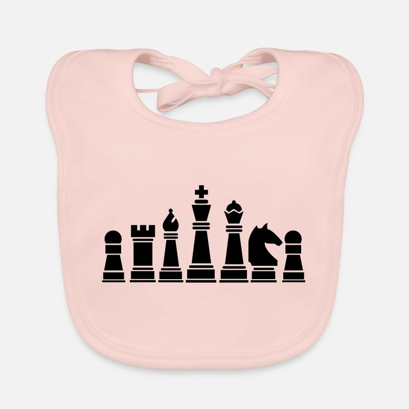 Chess pieces Organic Baby Bibs