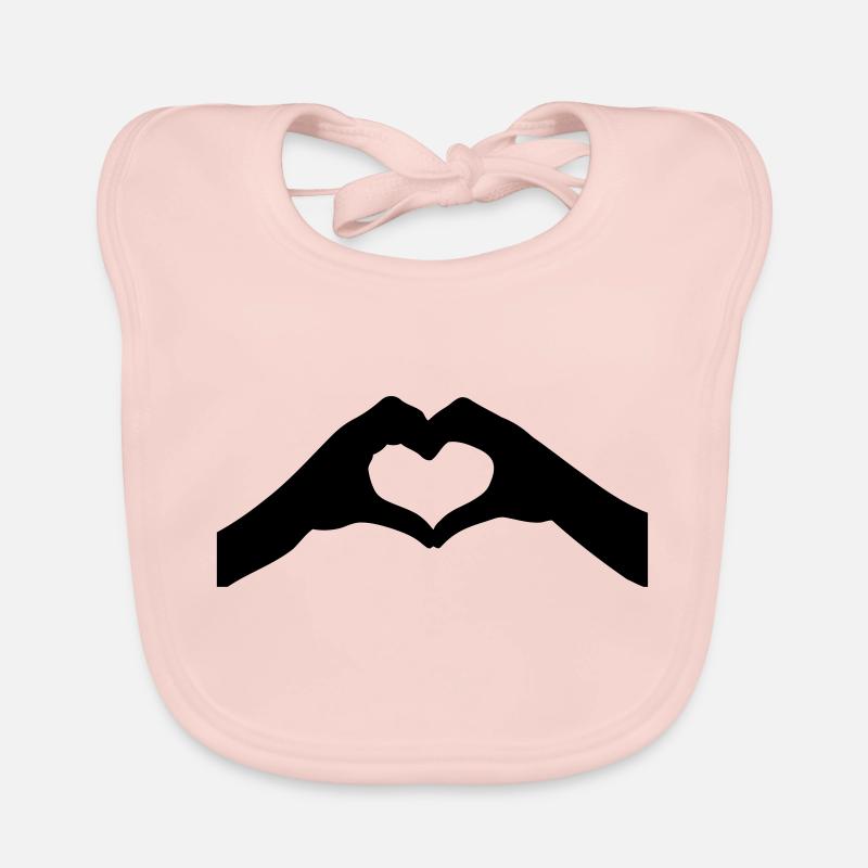 heart hands Organic Baby Bibs