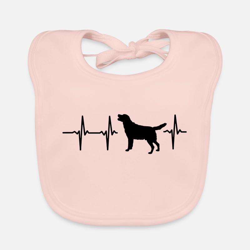 Mon cœur bat pour chiens ! Bavoir bio Bébé