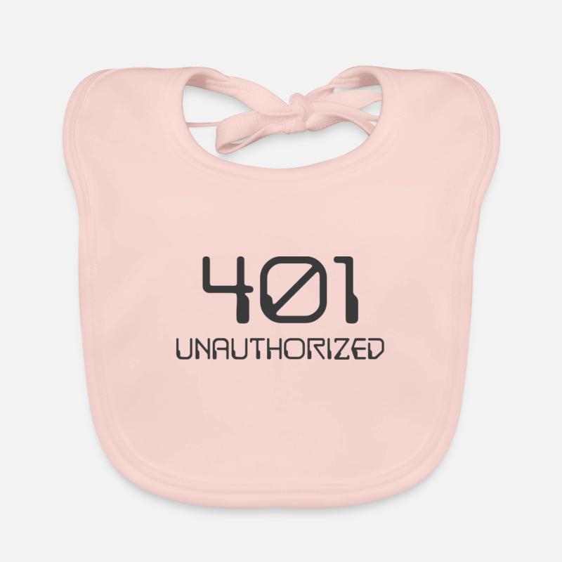 401- unauthorized dark Organic Baby Bibs