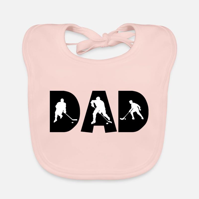 Hockey Dad - Bavoir bio Bébé - rose