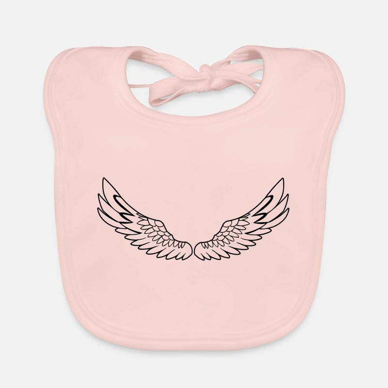 Wings white Organic Baby Bibs