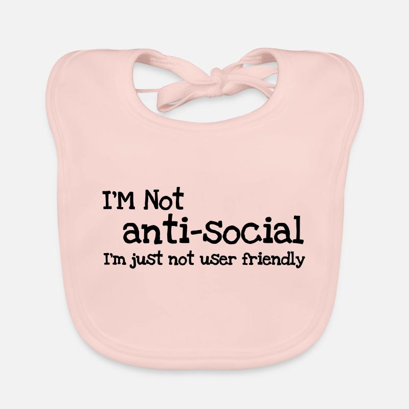 Social geek - Bavoir bio Bébé - rose