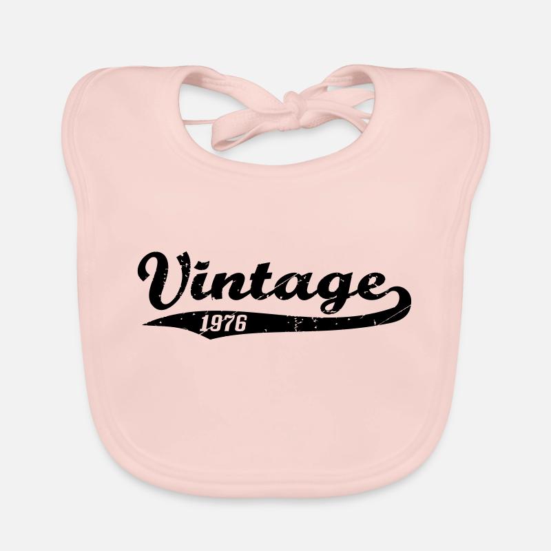 Vintage 1976 - Bavoir bio Bébé - rose