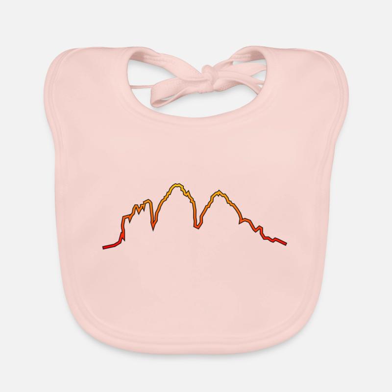 Dolomites Three peaks evening red glow Organic Baby Bibs