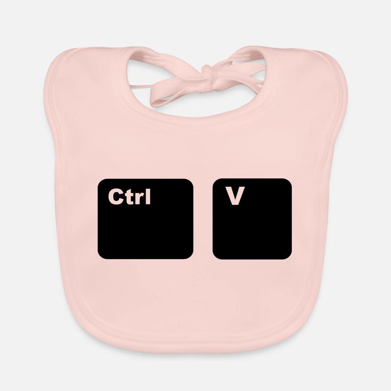 Ctrl + V Copy and Paste Organic Baby Bibs