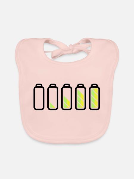 battery_loading - Baby Bio-Lätzchen - Rose - Vorne