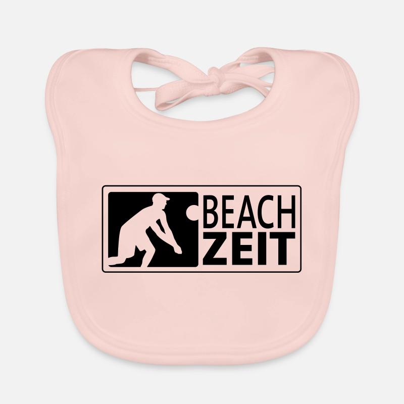 Beachvolleyball Bagger (quer) Baby Bio-Lätzchen