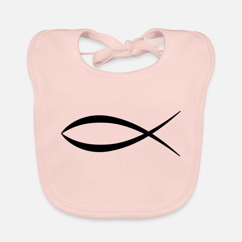 symbole du poisson Jésus Bavoir bio Bébé