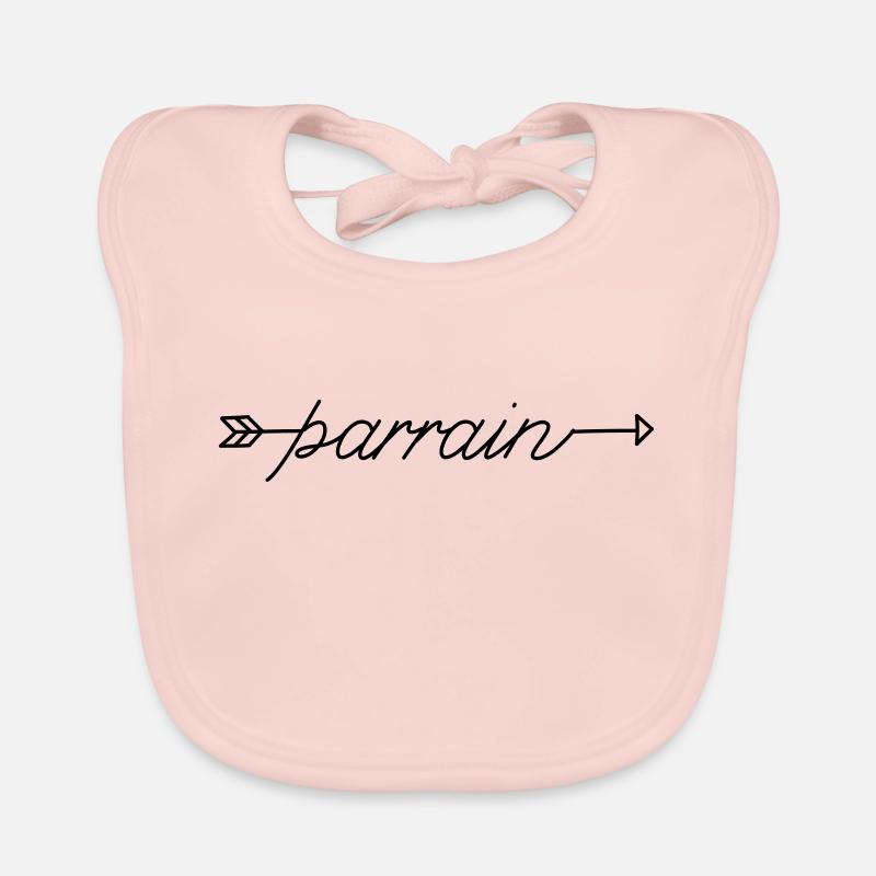 Parrain fleche - Bavoir bio Bébé - rose