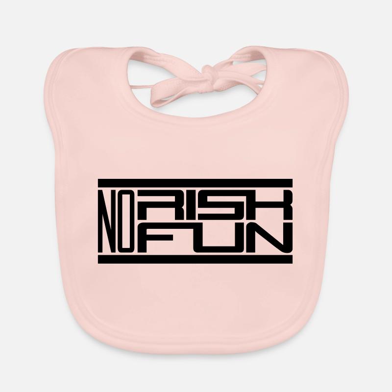 bar no risk no fun claim risk danger Organic Baby Bibs