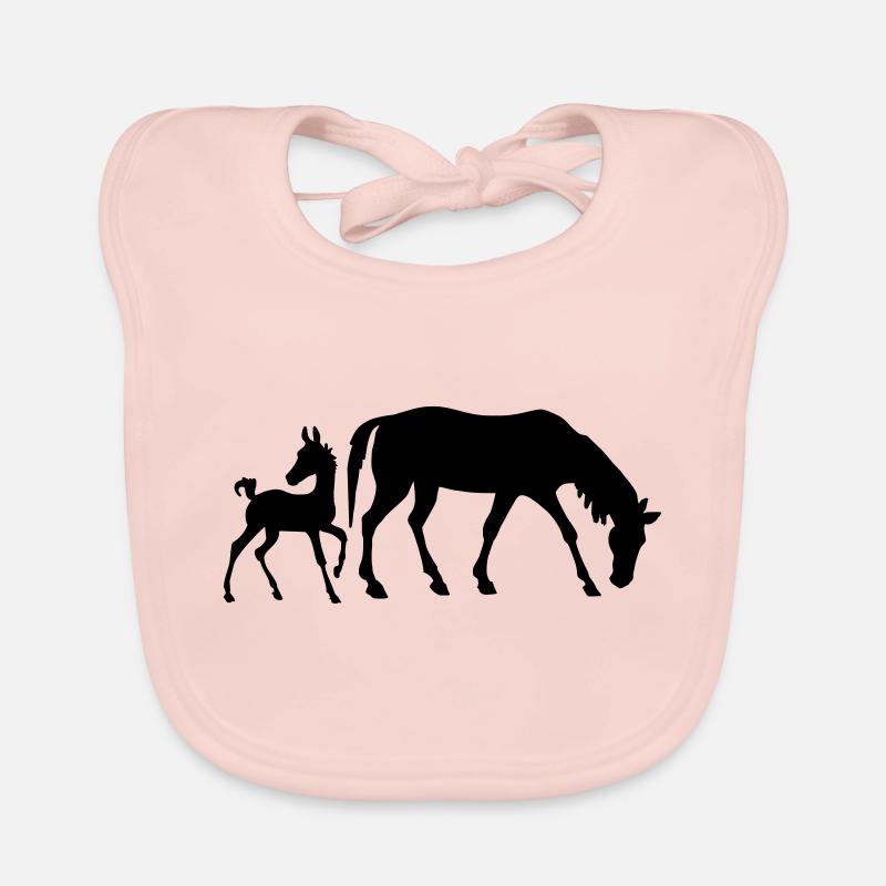 Mare and foal Organic Baby Bibs