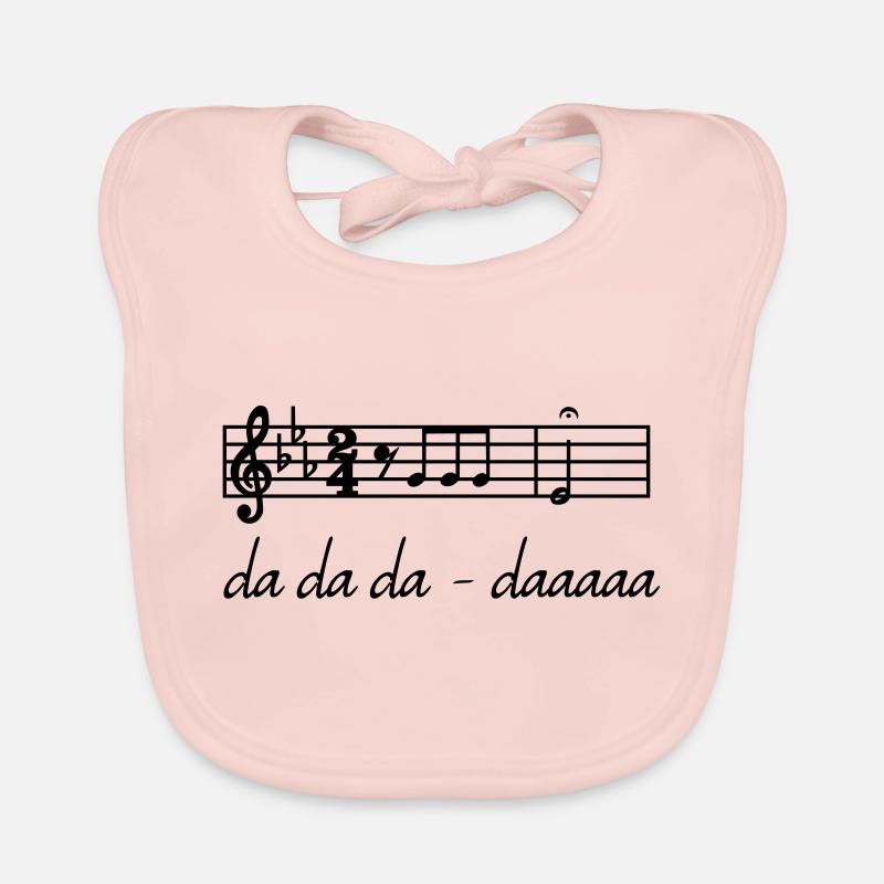 Beethoven - Bavoir bio Bébé - rose