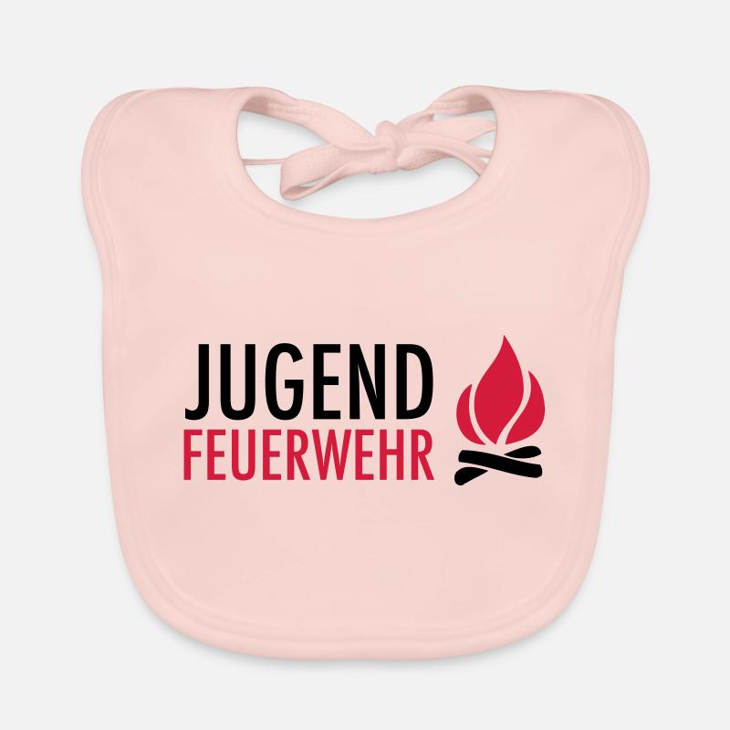 Young firefighters with flame Organic Baby Bibs