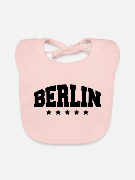 berlin_af1 - Bavoir bio Bébé - rose - Devant