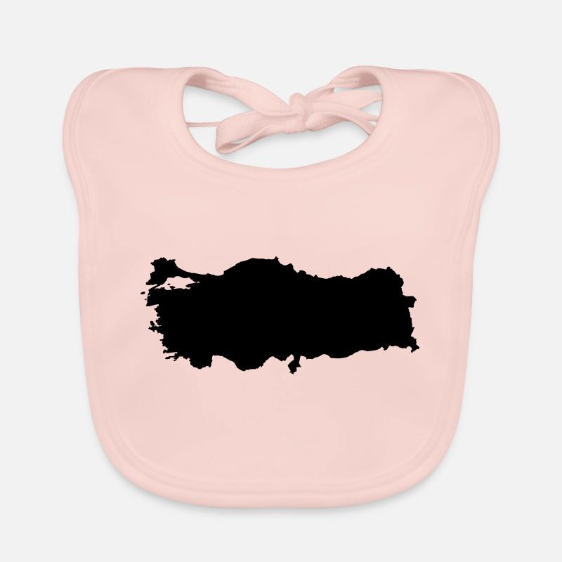Turkey Map Map Organic Baby Bibs