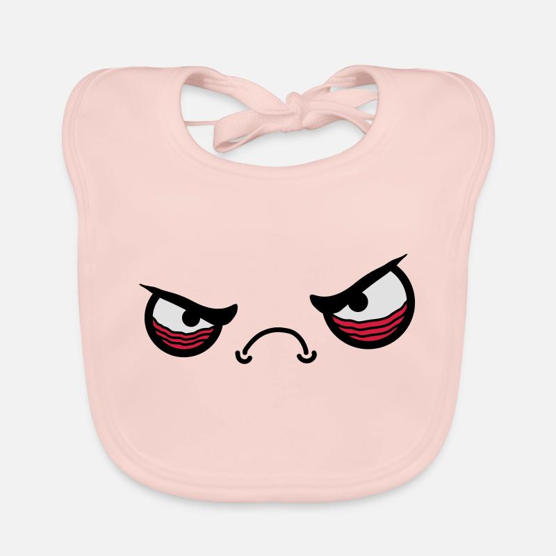 Angry Face Organic Baby Bibs