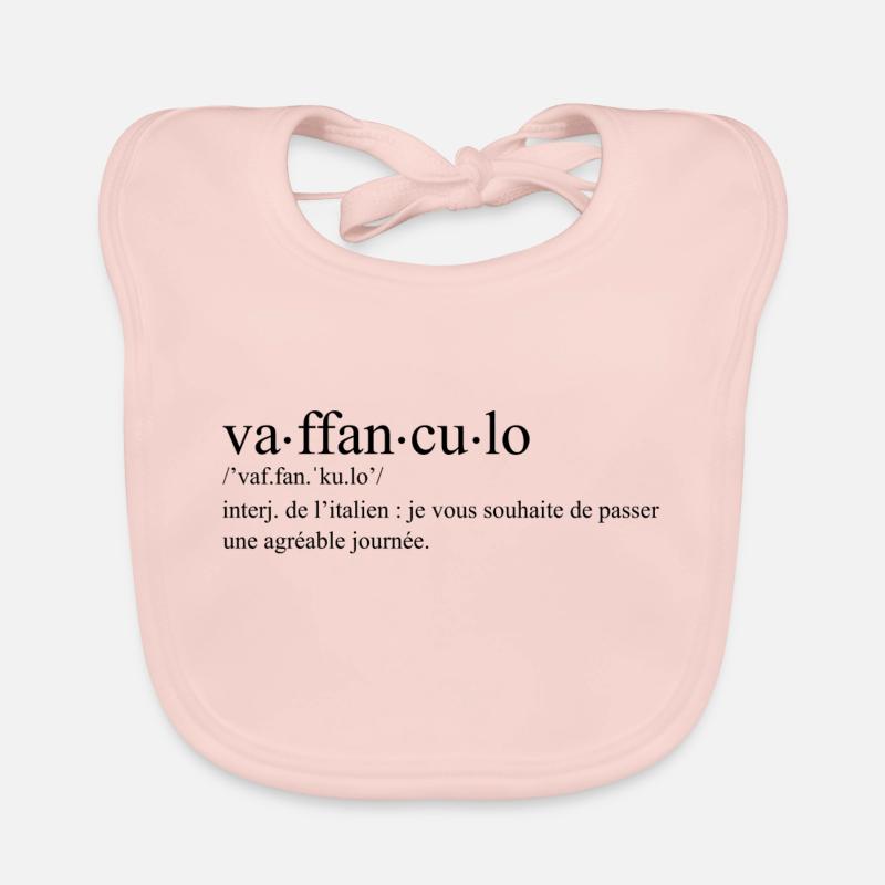 vaffanculo definition italie - Bavoir bio Bébé - rose