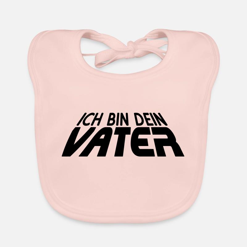 Ich bin dein VATER 3D (1c) - Baby Bio-Lätzchen - Rose