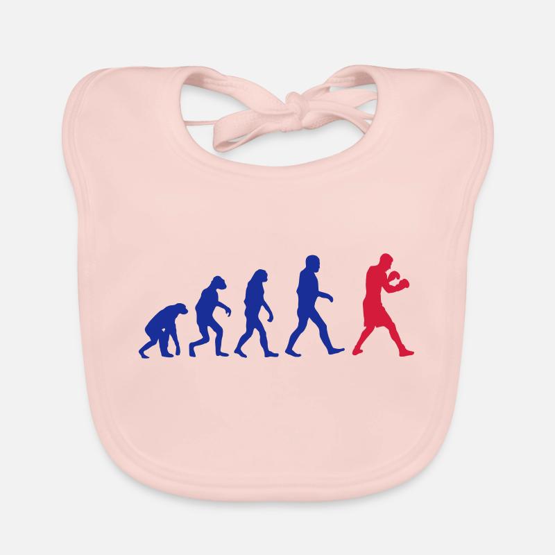 Boxing Evolution logo - Baby Bio-Lätzchen - Rose
