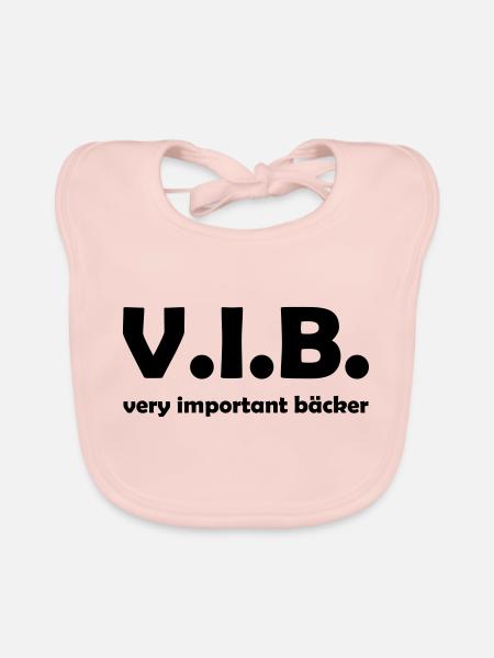 bäcker Hobbybäcker Bäckerei lustiger VIB Spruch - Baby Bio-Lätzchen - Rose