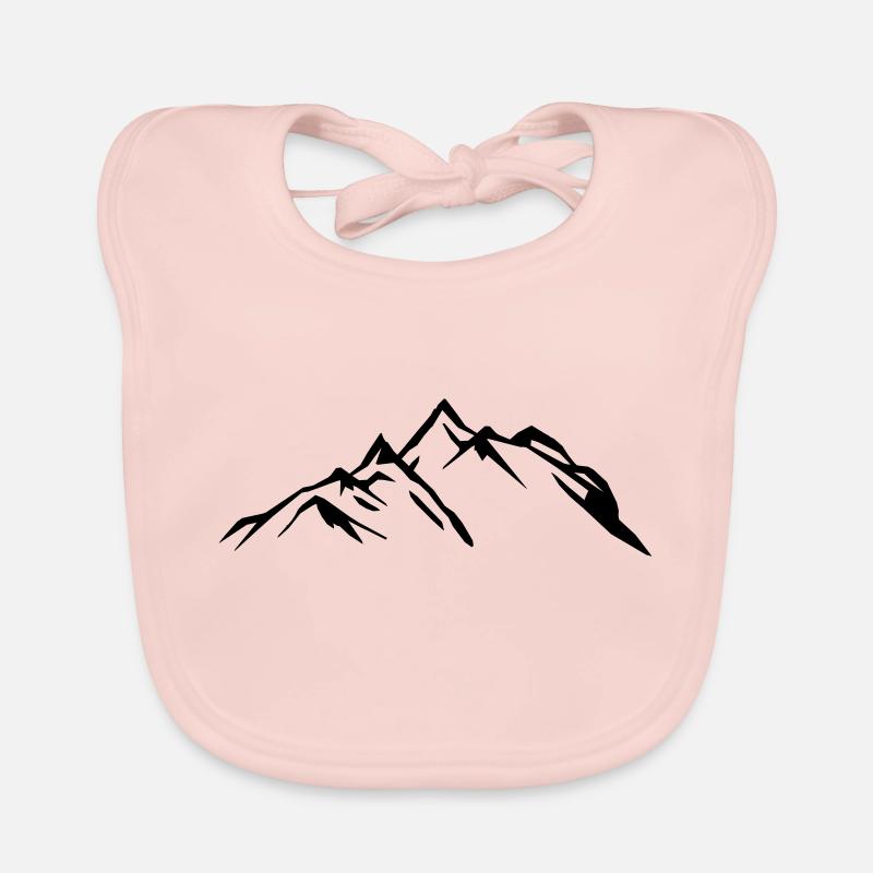 mountains symbol - Baby Bio-Lätzchen - Rose